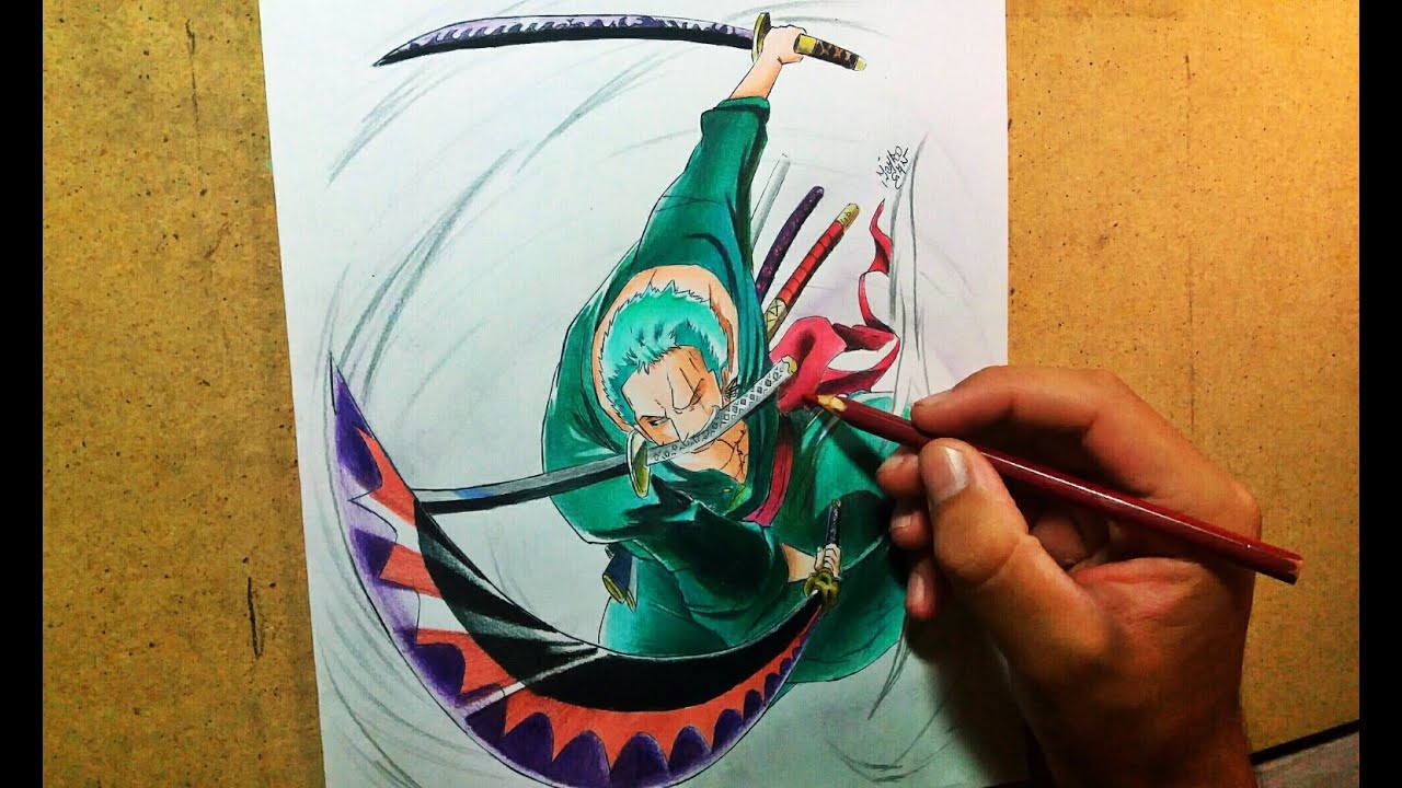 1280x720 speed drawing - Zoro Drawing