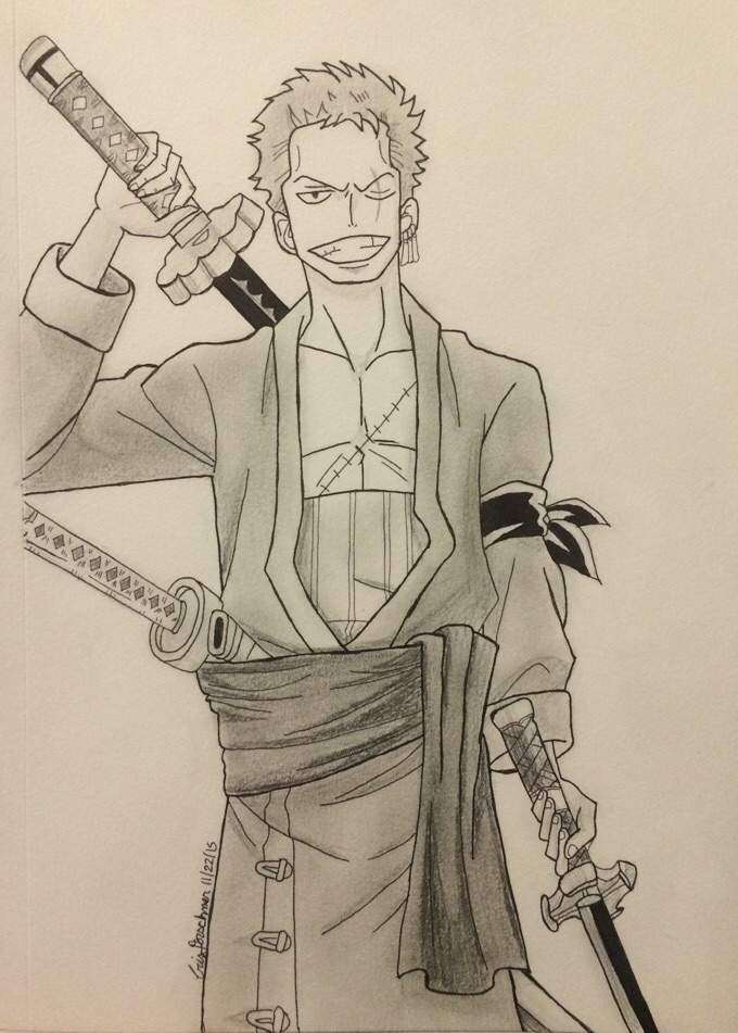 680x951 anime amino - Zoro Drawing
