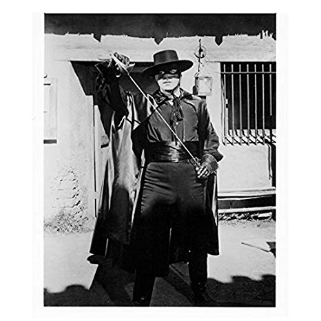 466x466 guy williams as zorro drawing sword ready for the fight x - Zorro Drawing