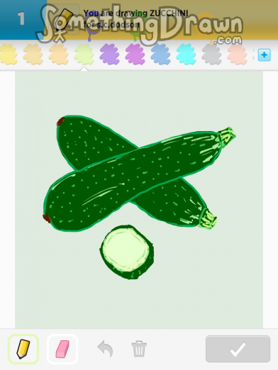 392x522  - Zucchini Drawing
