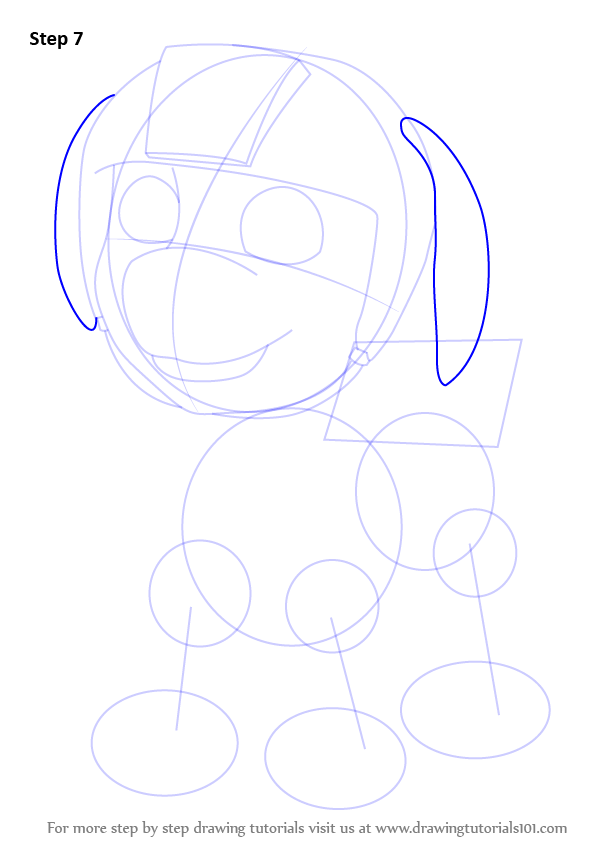 598x844 learn how to draw zuma from paw patrol - Zuma Drawing