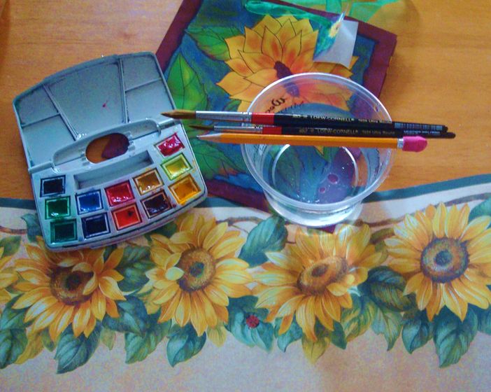 702x560 How To Paint A Sunflower Using 3d Paint And Watercolor 11 Steps - 3d Watercolor