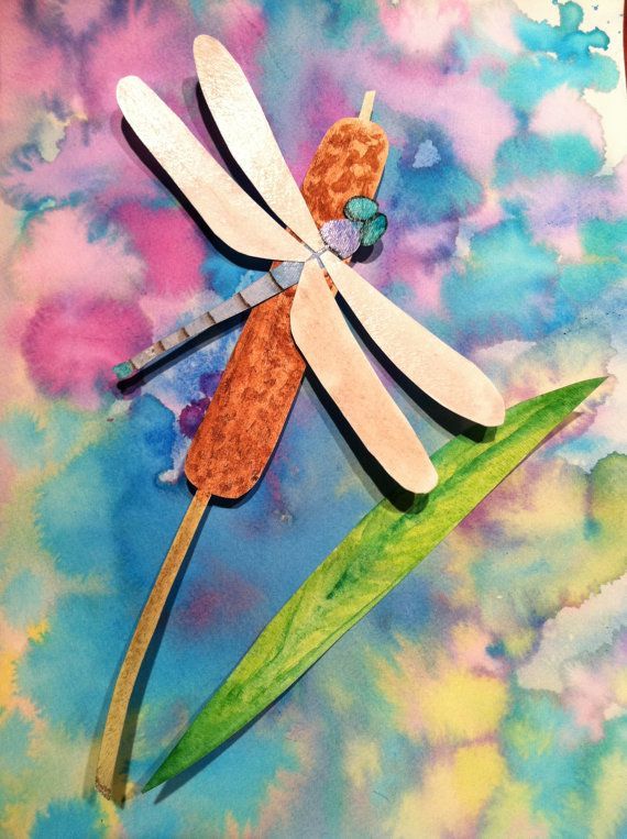 570x763 Dragonfly Dreams 3d Watercolor Painting Crafty Schtuff Mixed - 3d Watercolor Painting