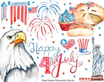 340x270 July 4th Art Etsy - 4th Of July Watercolor