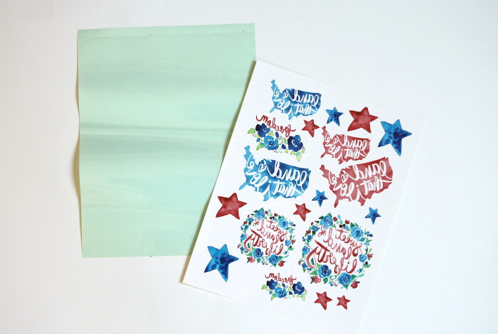 700x470 Watercolor Fourth Of July Temporary Tattoos - 4th Of July Watercolor