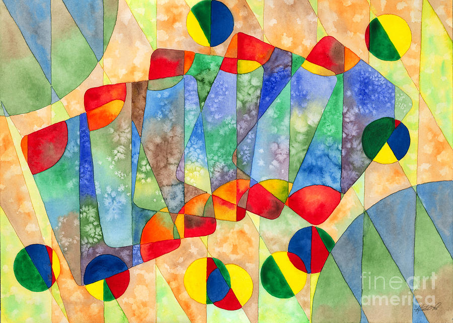900x642 Poker Abstract Watercolor Painting By Kristen Fox - Abstract Art Watercolor