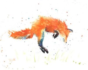300x240 Watercolor Fox Print, Watercolor Painting, Modern, Minimalist - Abstract Art Watercolor