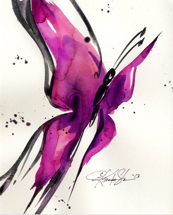 570x706 Abstract Butterfly Watercolor - Abstract Butterfly Watercolor