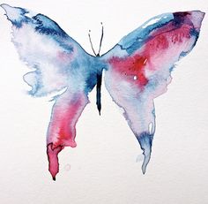 236x231 Butterfly Postcards From Original Watercolour Paintings Art 7 - Abstract Butterfly Watercolor