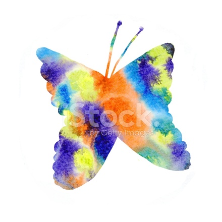 440x440 Watercolor Abstract Stock Photos - Abstract Butterfly Watercolor