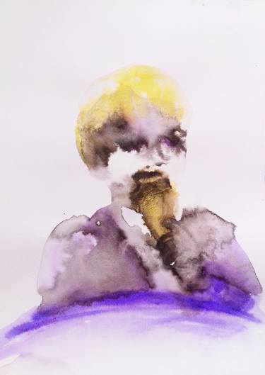 375x529 Original Abstract Expressionism Children Watercolor Paintings For - Abstract Expressionism Watercolor