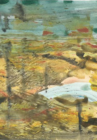 375x540 Original Abstract Expressionism Landscape Watercolor Paintings - Abstract Expressionism Watercolor