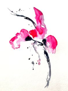 Abstract Flower Watercolor