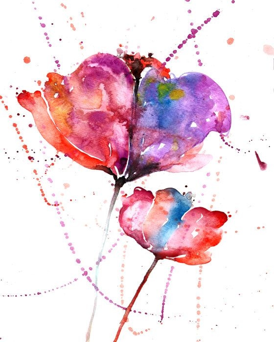 560x700 Flower Watercolor Ideas Beautiful Abstract Tulip Flower Watercolor - Abstract Flower Watercolor