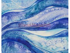 236x177 8 X 10 Abstract Ocean Waves Art Print By Samiamart By Samiamart - Abstract Ocean Watercolor