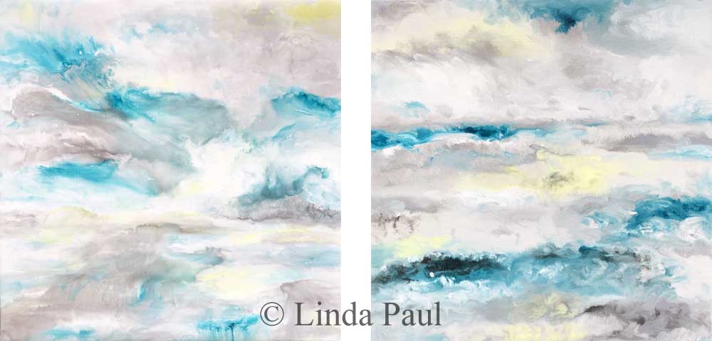 1000x480 Ocean Art Abstract Seascape Paintings - Abstract Ocean Watercolor