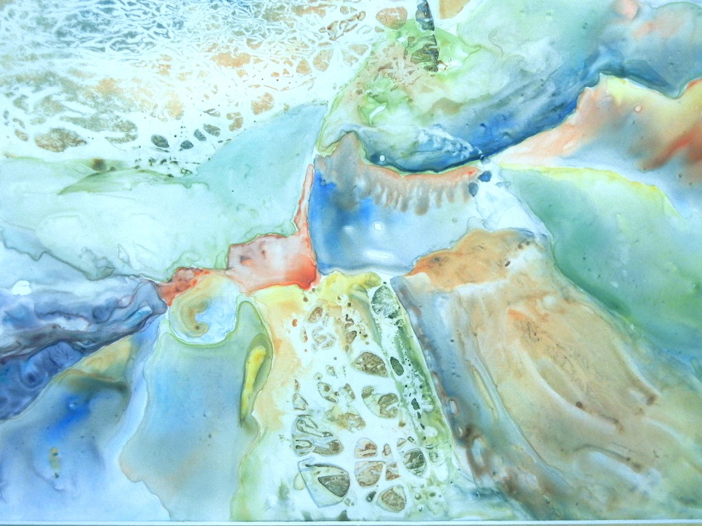 1024x768 Ocean Feelings Spirit Of Water Color - Abstract Ocean Watercolor