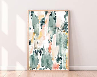 340x270 Abstract Watercolor Etsy - Abstract Water Color Art