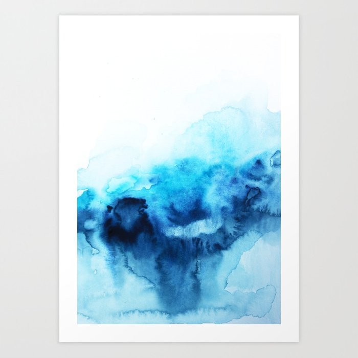 700x700 Beach Abstract Watercolor Art Print By Jenmerli Society6 - Abstract Watercolor