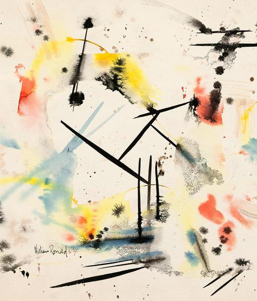 512x600 Caviar20 William Ronald Ny Abstract Watercolor, 1954 - Abstract Watercolor