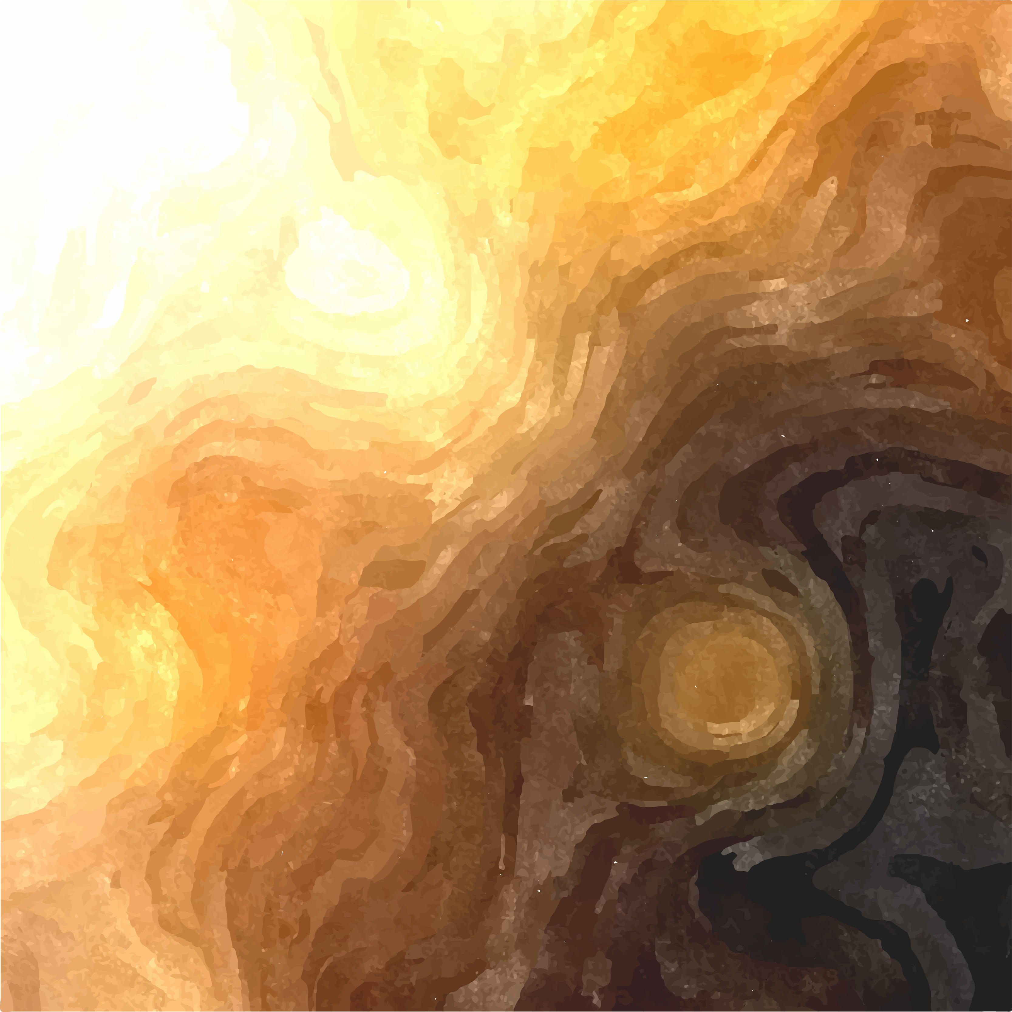 3333x3333 Yellow Brown Abstract Watercolor Background 123freevectors - Abstract Watercolor Background