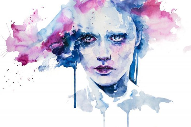 736x490 Abstract Watercolor Face - Abstract Watercolor Face