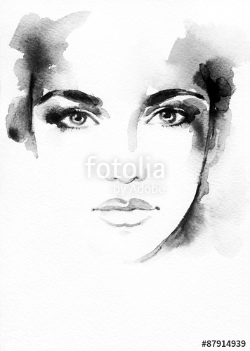 356x500 Woman Portrait .abstract Watercolor Stock Photo And Royalty Free - Abstract Watercolor Face