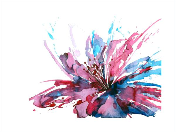 600x450 Abstract Watercolor Flowers Abstract Watercolor Flower Painting - Abstract Watercolor Flower Paintings
