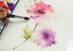 Abstract Watercolor Flower Paintings at PaintingValley.com | Explore ...