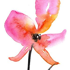 300x300 Soft Watercolor Paintings Soft Bloom Original Abstract - Abstract Watercolor Flower Paintings