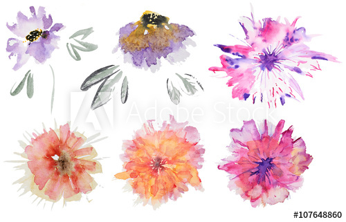 500x321 Abstract Watercolor Flowers - Abstract Watercolor Flowers