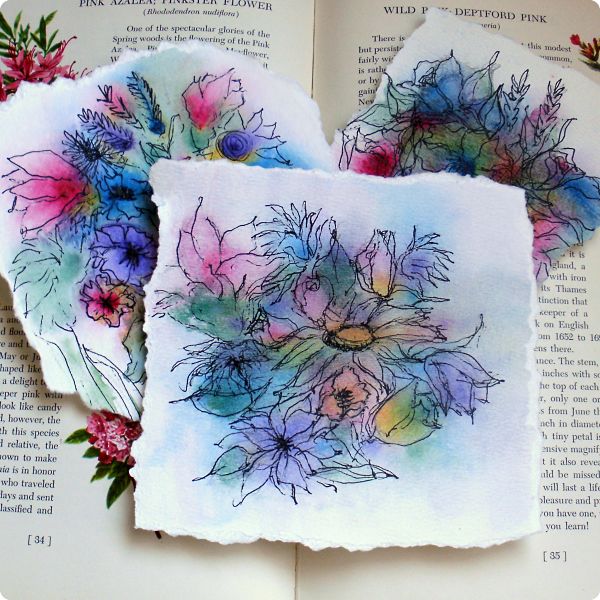 600x600 How To Make Abstract Watercolor Flowers - Abstract Watercolor Flowers