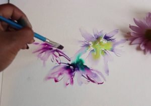 300x210 Watercolor Paintings Of Flowers Abstract Watercolor Painting Red - Abstract Watercolor Flowers