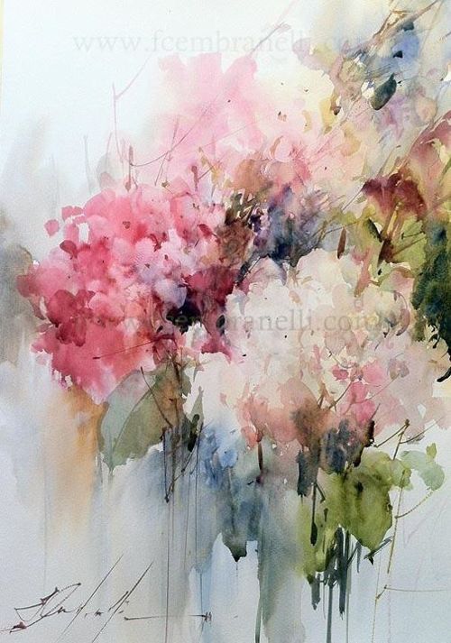 500x713 I Adore This Abstract Watercolor Floral By Artist Fabio - Abstract Watercolor Ideas
