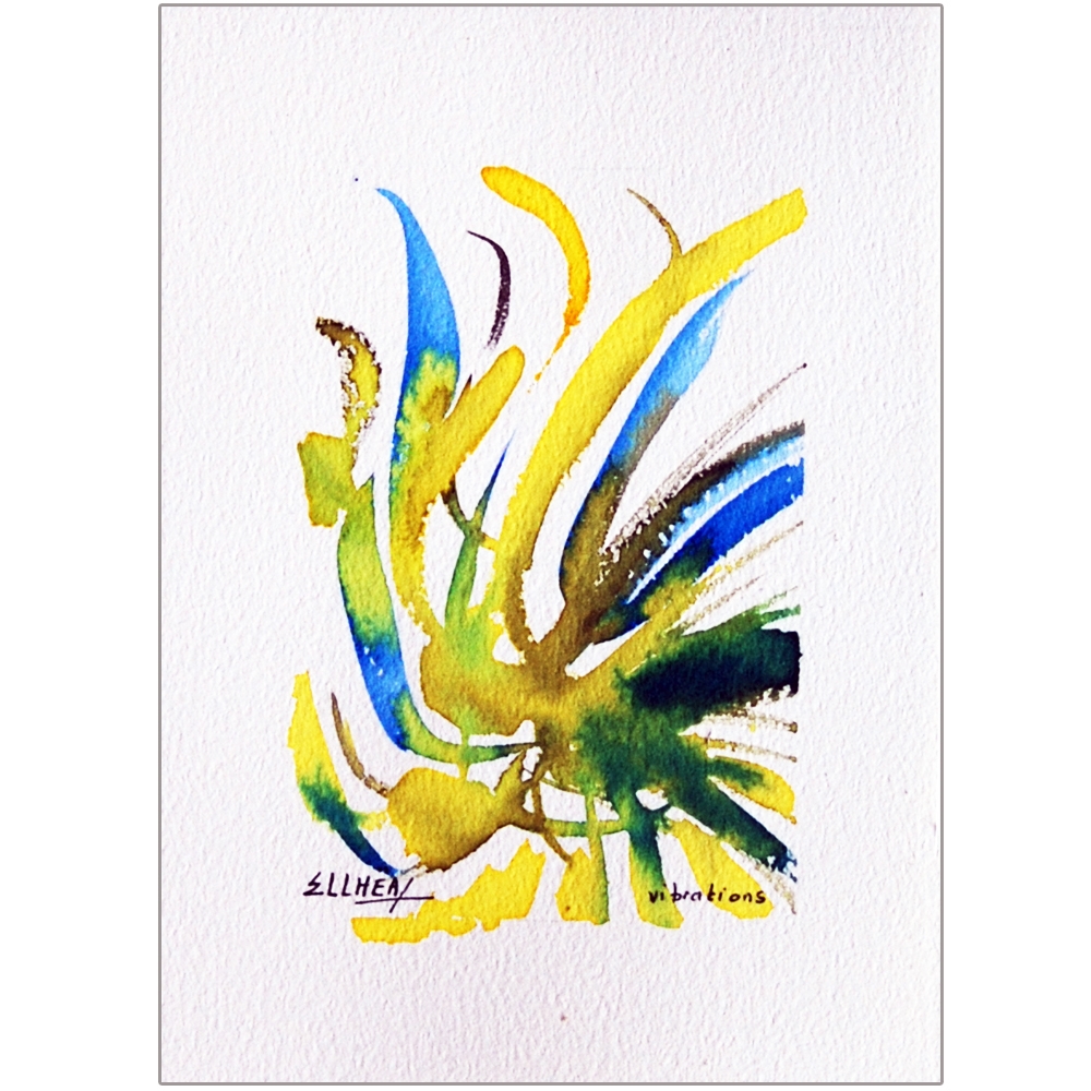 1000x1000 Watercolor Abstract Vibrations - Abstract Watercolor Ink