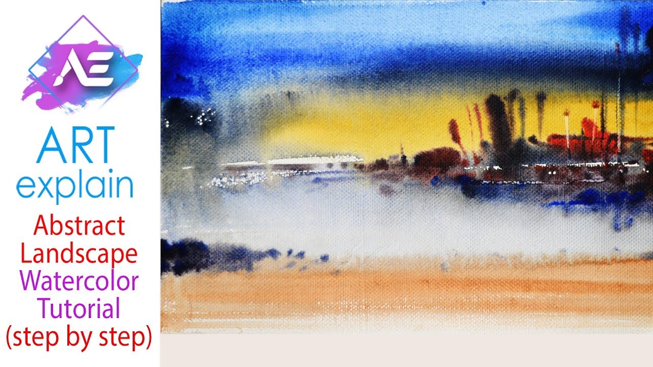1280x720 Abstract Watercolor Painting Demonstration How To Paint A - Abstract Watercolor Landscape