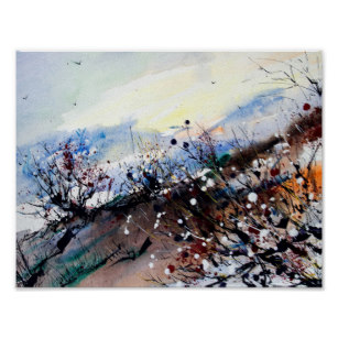 307x307 Landscape Watercolor Posters Amp Photo Prints Zazzle - Abstract Watercolor Landscape