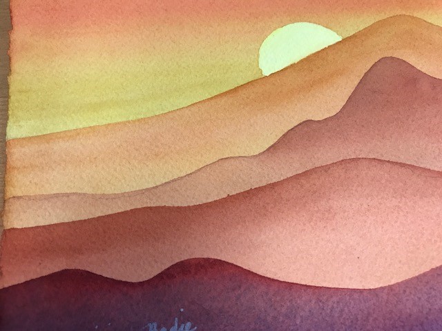 640x480 Abstract Landscape In Watercolor (One Day Workshop) Visarts - Abstract Watercolor Landscape