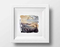 202x158 Emel On Behance - Abstract Watercolor Landscape Paintings