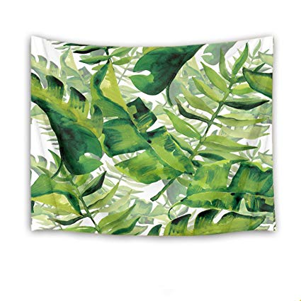 425x425 Lb Banana Leaf Tapestry Wall Hanging,abstract - Abstract Watercolor Leaves