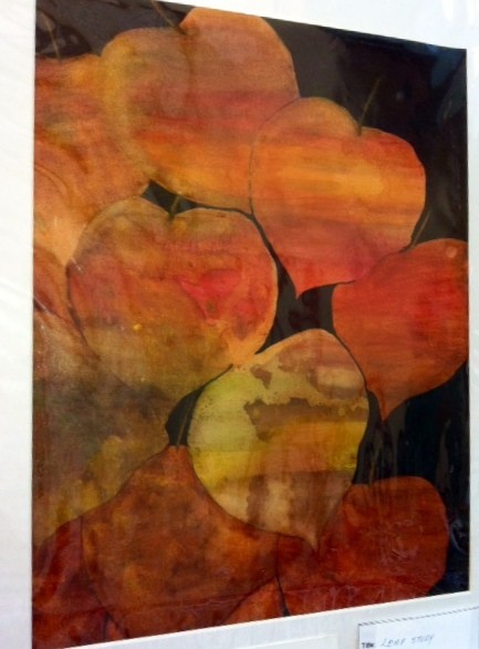 433x586 October Leaf Study An Abstract Watercolor Painting - Abstract Watercolor Leaves