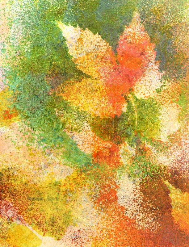 Abstract Watercolor Leaves at Explore collection
