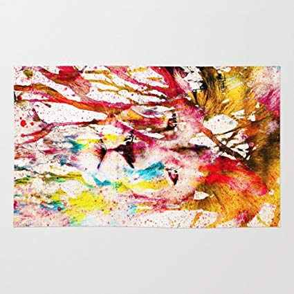 425x425 Society6 Wild Lion Sketch Abstract Watercolor - Abstract Watercolor Lion