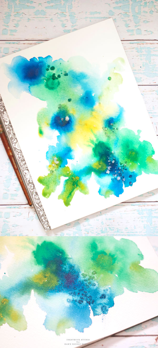 600x1321 Easy Abstract Watercolor Florals Tutorial Dawn Nicole - Abstract Watercolor Painting For Beginners