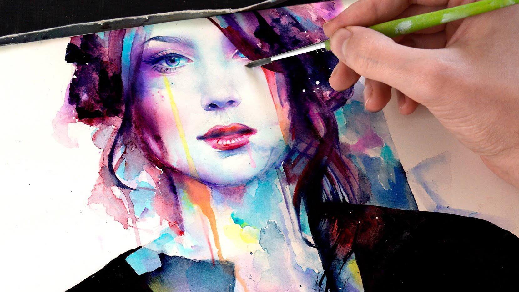 Abstract Watercolor Portrait Painting at PaintingValley.com | Explore ...