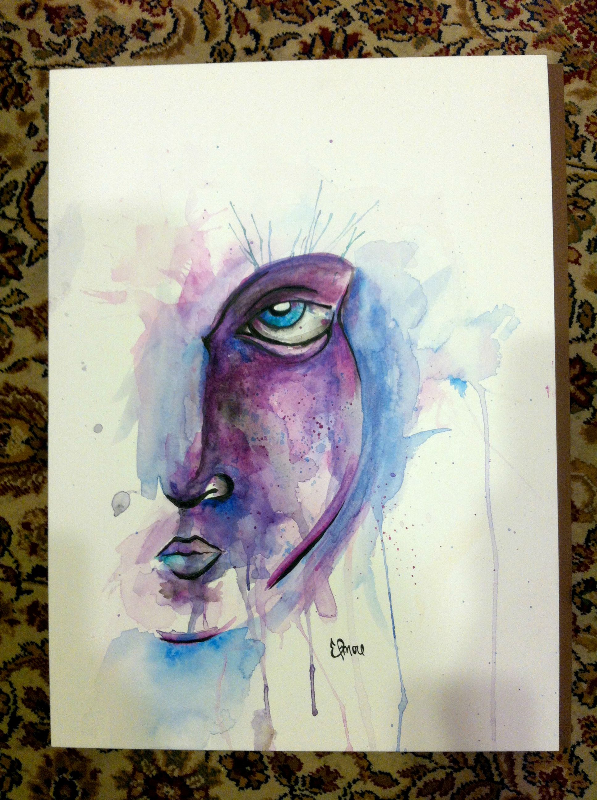 1935x2591 Abstract Watercolor Face - Abstract Watercolor Portraits