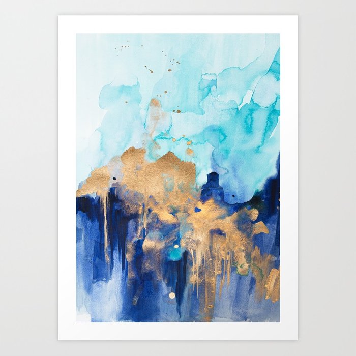 700x700 Abstract Watercolor Art Print By Jenmerli Society6 - Abstract Watercolor Prints