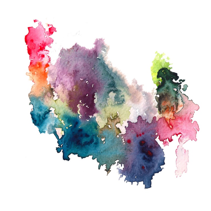 736x736 Images Of Nebula Watercolor Prints - Abstract Watercolor Prints
