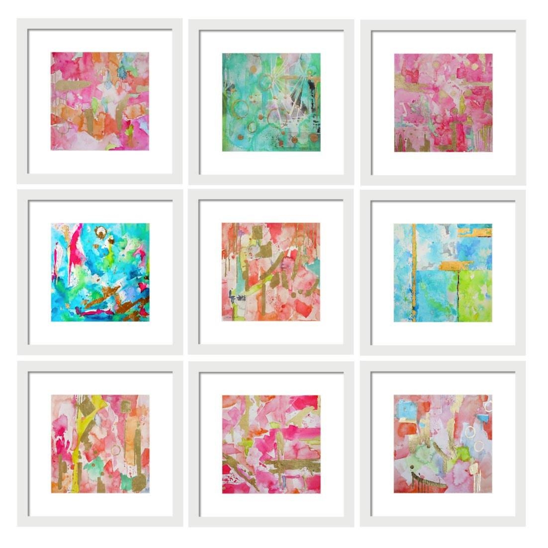 1102x1102 View Gallery Of Wall Art Print Sets (Showing 4 Of 20 Photos) - Abstract Watercolor Prints