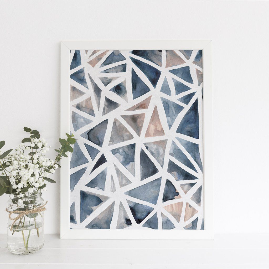 1024x1024 Abstract Watercolor Geometric Art Print Abstract Watercolor - Abstract Watercolor Prints